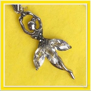NWOT MARCASITE STERLING BALLERINA NECKLACE